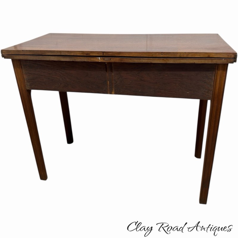 Antique PA chippendale 18th mahogany hall console card game table stand 1780 gallery