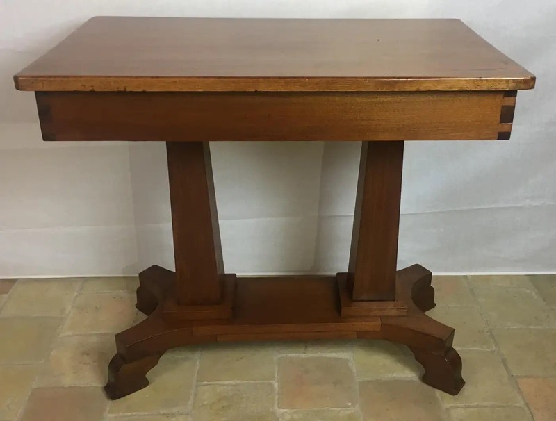 American Arts & Crafts Mahogany Side Table or Small Antique Wooden Desk gallery