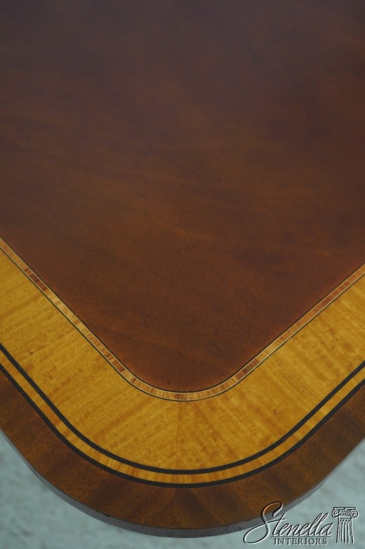 L69903: BAKER Regency Style Mahogany Banded Dining Table gallery