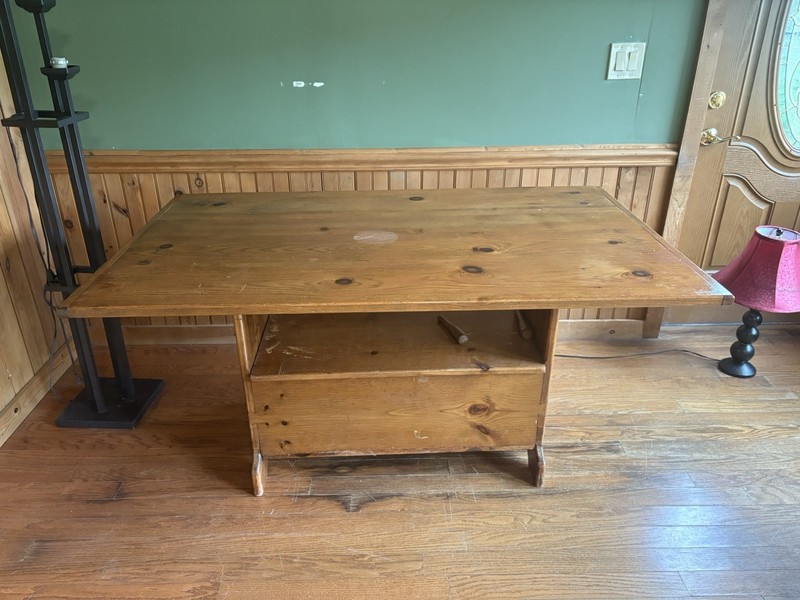 1930s Convertible Table Bench Rustic Pine