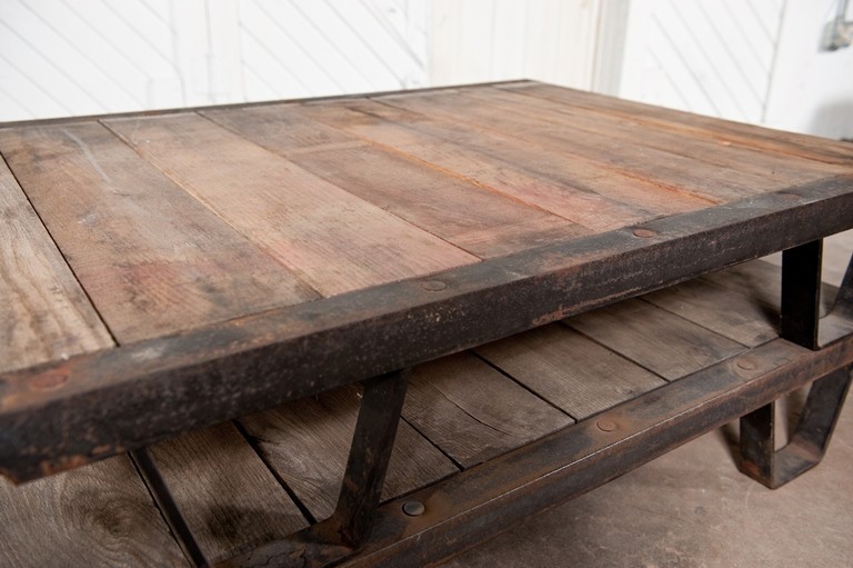 ON SALE!!! 1930's Industrial Wooden Pallets Iron Rustic Frame gallery