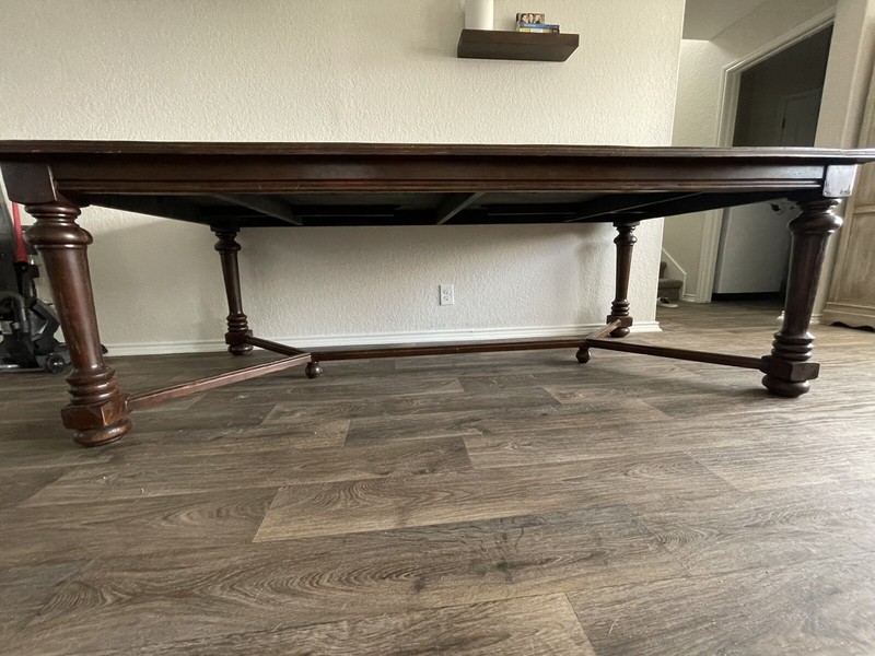 8ft L x 4ft W x 3ft L dark walnut dining table gallery