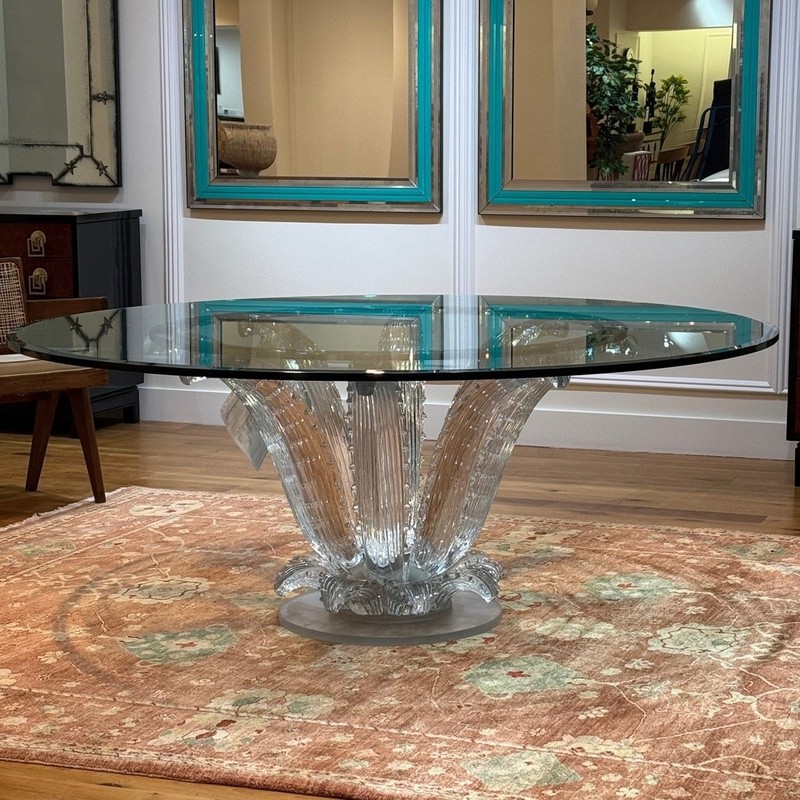 Lalique, Modern Cactus Center Table, Clear Crystal, 72" France, 1984 456-225 gallery