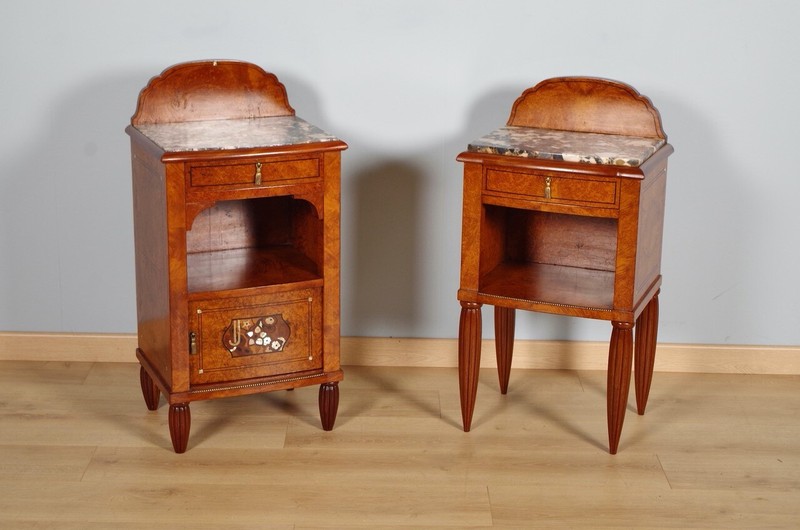 Pair of Art Deco bedside tables