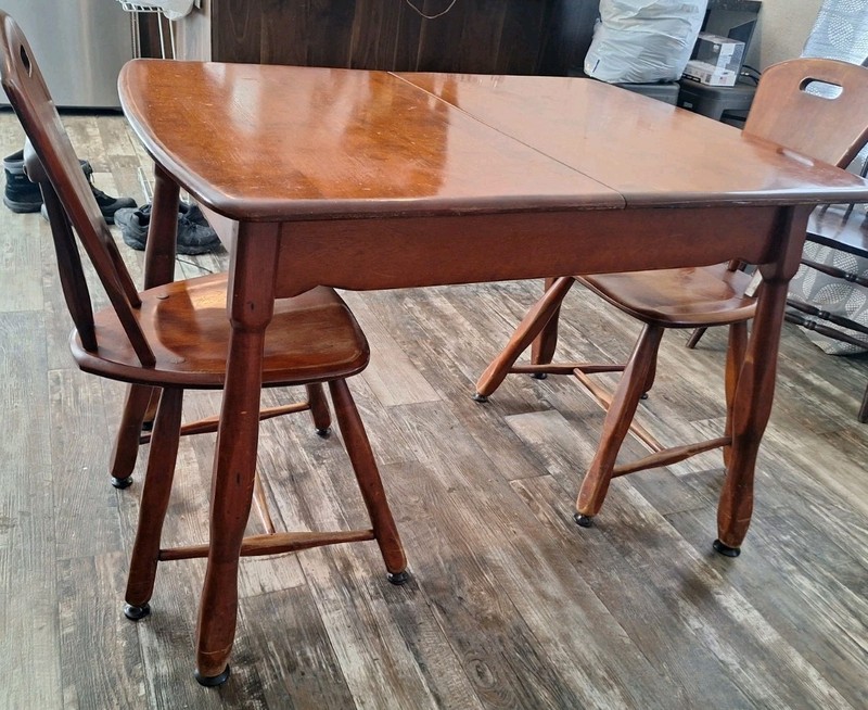 Mid Century Modern Vintage Hard Rock Maple Cushman Rustic Table