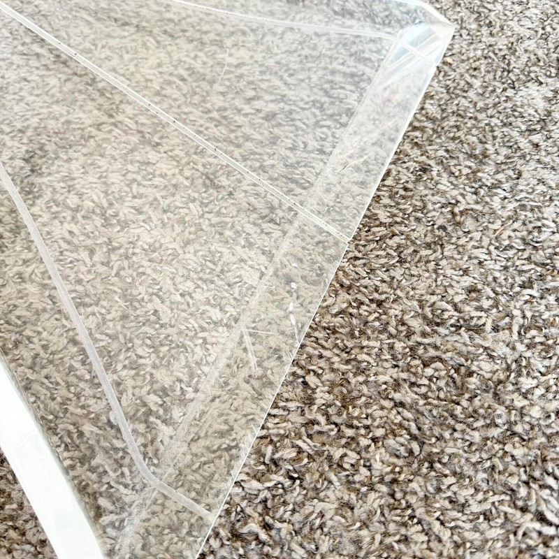 Postmodern Octagonal Beveled Glass Top Lucite Coffee Table gallery