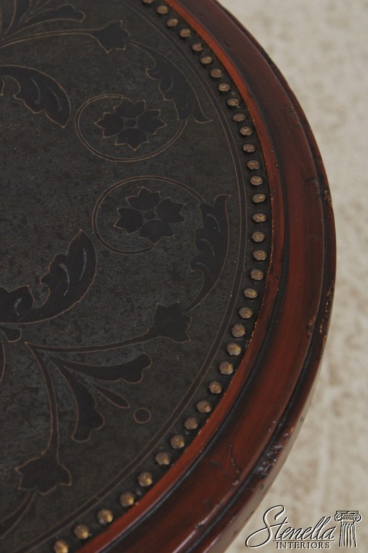 L72505: MAITLAND SMITH Mahogany And Metal Round End Table gallery
