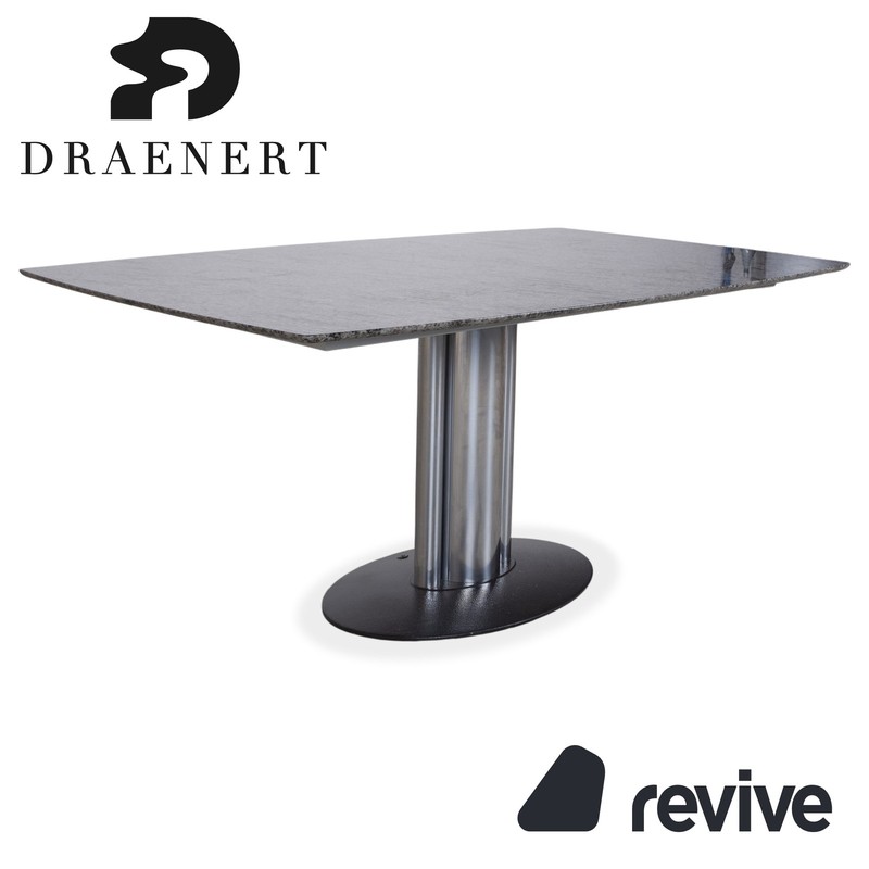 Draenert Adler 1224 Granite Dining Table Gray Silver 170 x 105 cm