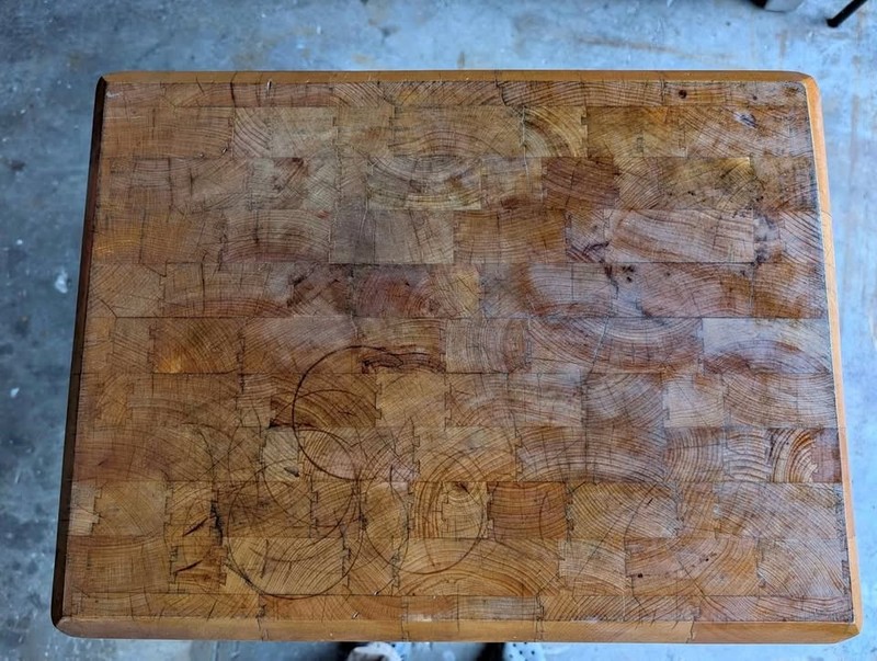 Rare Butchers Block Table Solid Dovetail Maple Slab - Michigan Maple Block Co gallery