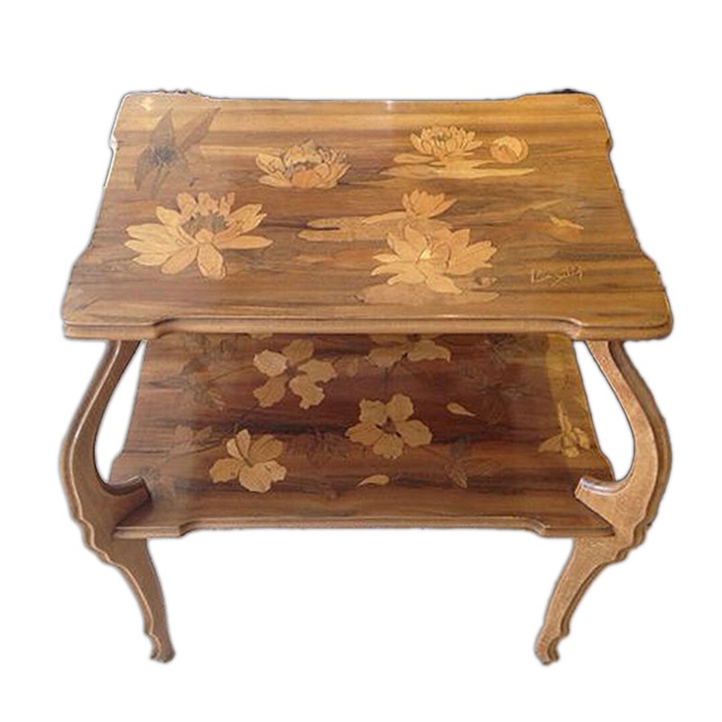 Antique Art Nouveau Inlaid Table Signed Paul Guth Circa 1920