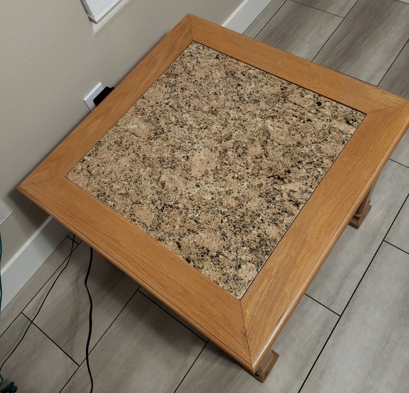 THOMASVILLE AMERICAN REVIVAL LAMP/SIDE TABLE WITH GRANITE-LOCAL PICKUP ONLY gallery