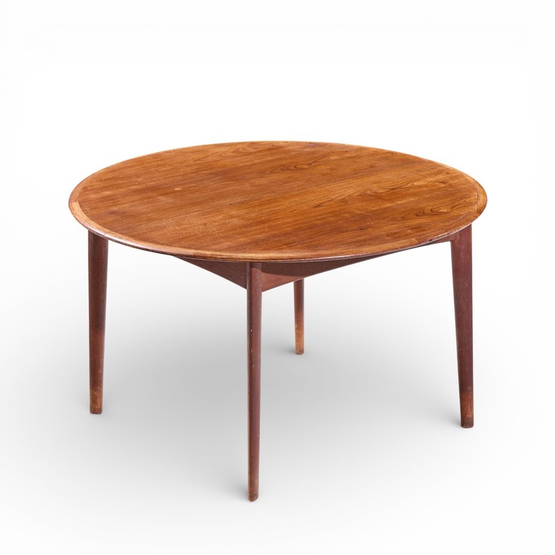 Uldum Mobelfabrik Style Mid Century Danish Teak Round Dining Table gallery