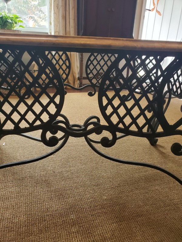 marble coffee table vintage, french style wrongth iron gallery