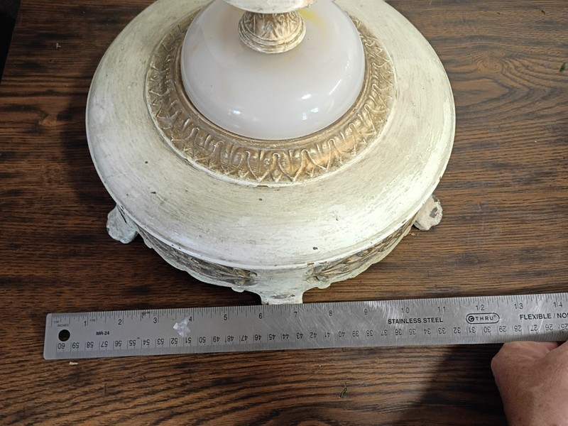 Vintage Hollywood Regency Side Table w Akro Agate Section gallery