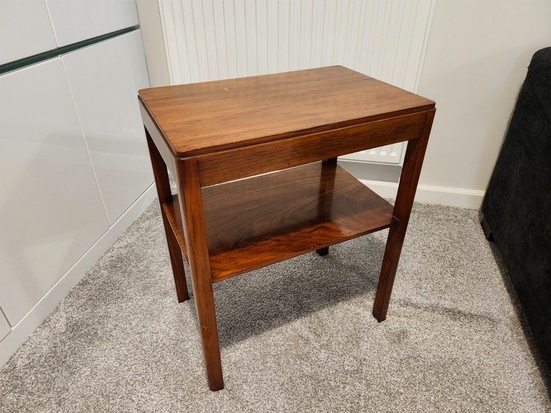 Danish Mid Century Solid Teak Oak Side Table Peter Hvidt for Søborg Møbelfabrik gallery