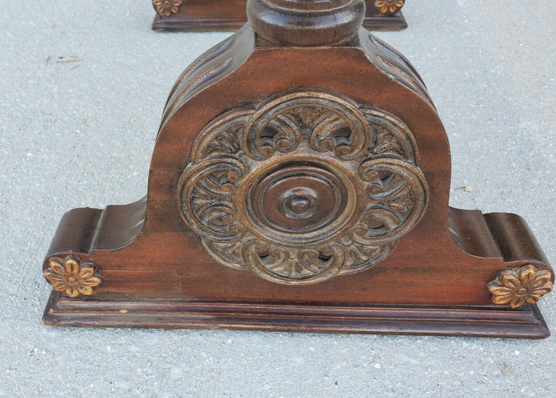 19th Century Traditional Ornate Trestle Table gallery