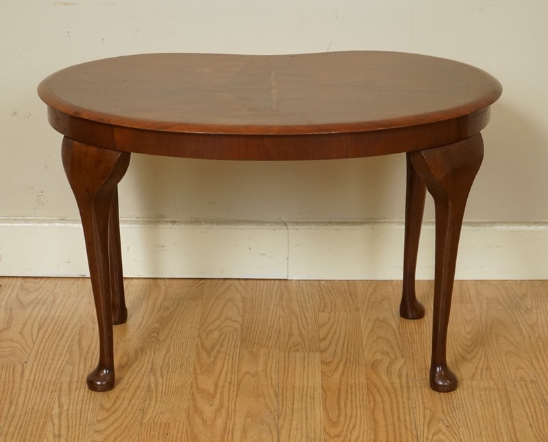 GORGEOUS KIDNEY ART DECO HARDWOOD SIDE END PLANT TABLE gallery