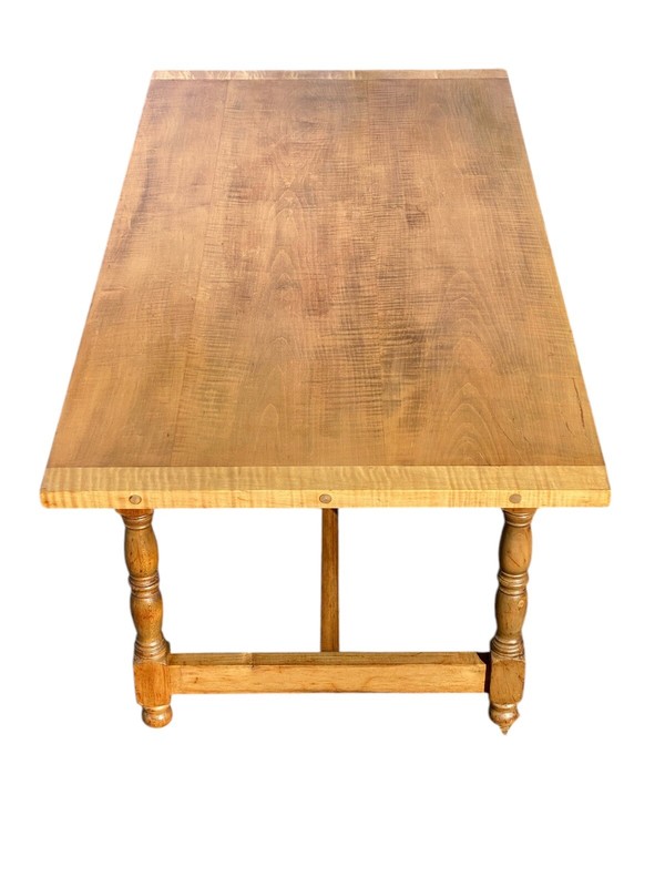 Vintage Antique Style Tiger Maple Coffee Table gallery