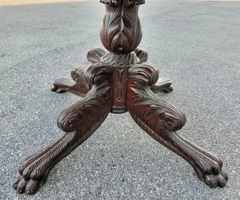 19th Century American Federal Solid Mahogany Center Table (1830-1840) – Antique