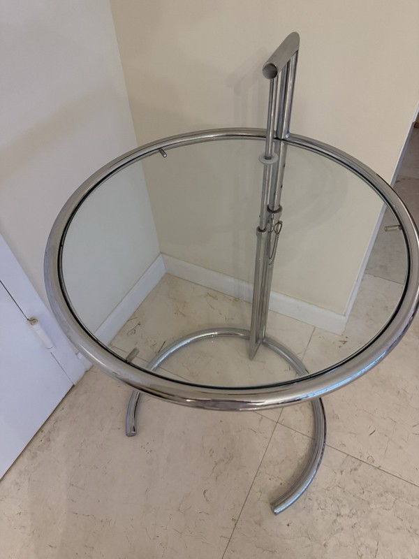Eileen Grey Crome And Glass Side Table (attributed) gallery