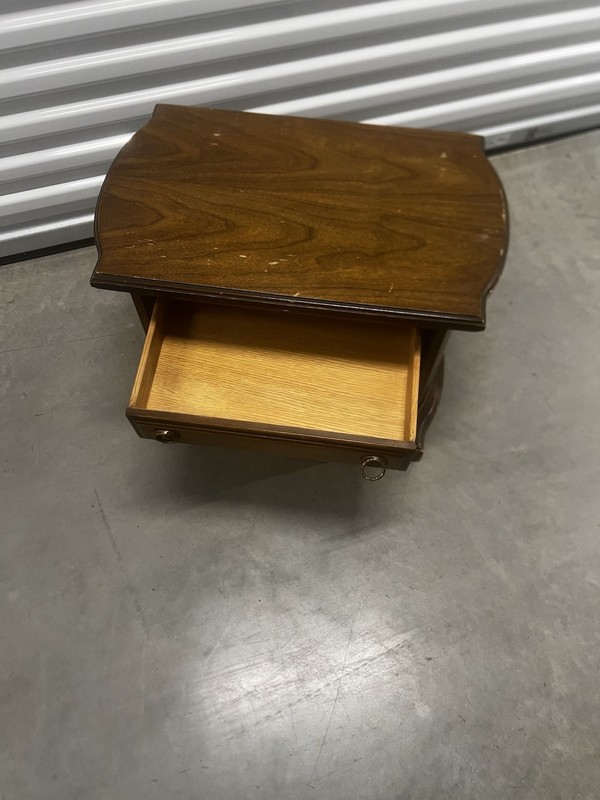 Brandt Side Table, Nightstand, Three Drawer Unique Rare Imperfections Free Ship gallery