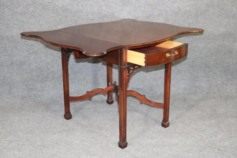Mahogany Kindel Winterthur Collection Chippendale Drop Leaf Table gallery