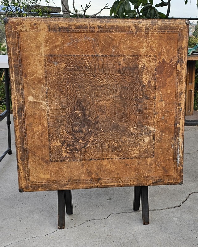 Rare Vintage 1930s Samson Standing/Folding Card Table Shwayder Bros gallery
