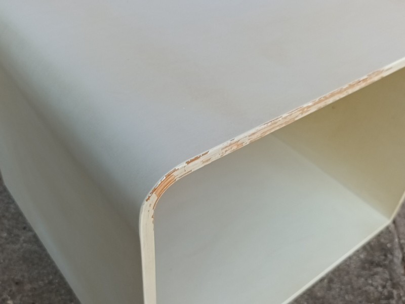 70s Vintage Table Retro Side Table Post Modern Wood Cubus Space Age 80s gallery