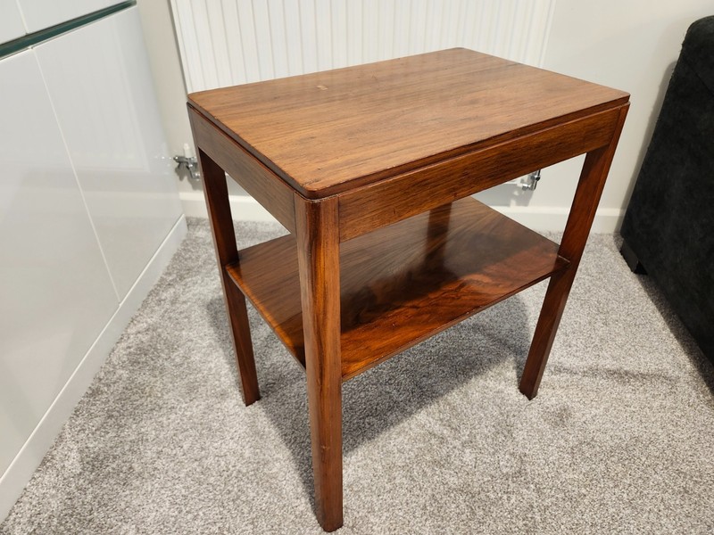Danish Mid Century Solid Teak Oak Side Table Peter Hvidt for Søborg Møbelfabrik gallery