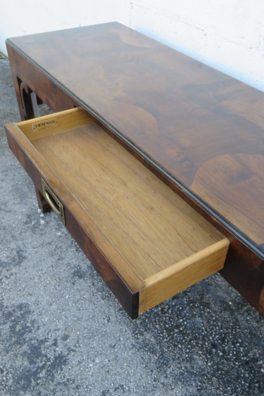 Hekman Hollywood Regency Inlay Long Narrow Library Console Table 6189 gallery
