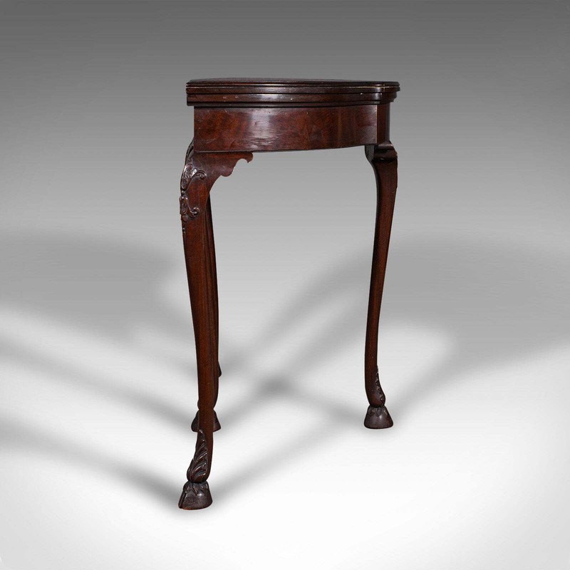 Antique Georgian Revival Card Table, English, Folding, Games, Victorian, C.1890 gallery