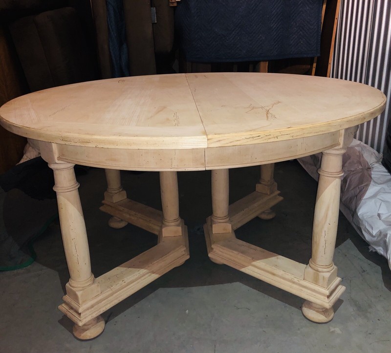 unfinished/ sanded TABLE BY BAKER, MADE IN ITALY.