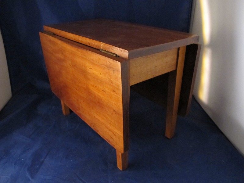 vintage wood salesman sample drop leaf table (folk art ?) gallery