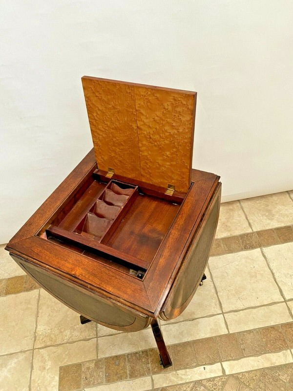 Antique Game Card Table East Lake Victorian George Hess 1876 Drop Sides Mahogany gallery