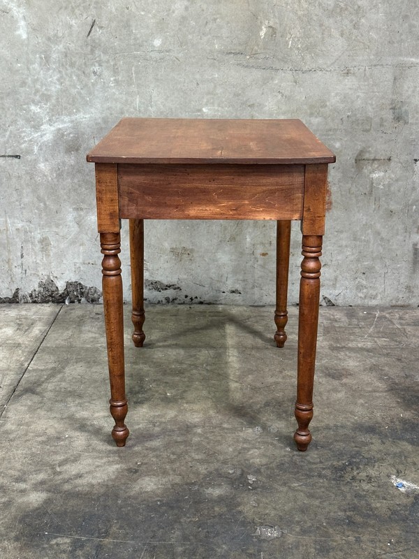 Antique Sheraton Maple 1 Drawer Work Table Writing Desk Nightstand 19th Century gallery