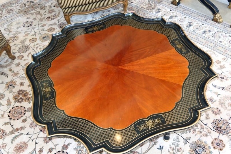 Antique Large Mahogany Kindel Masterworks Coffee Table with inlay 55969EC gallery