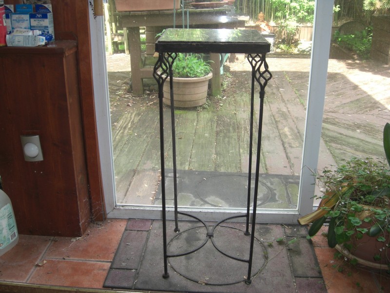 Vintage plant stand side table Salterini Wrought Iron Mid Century Modern Rare