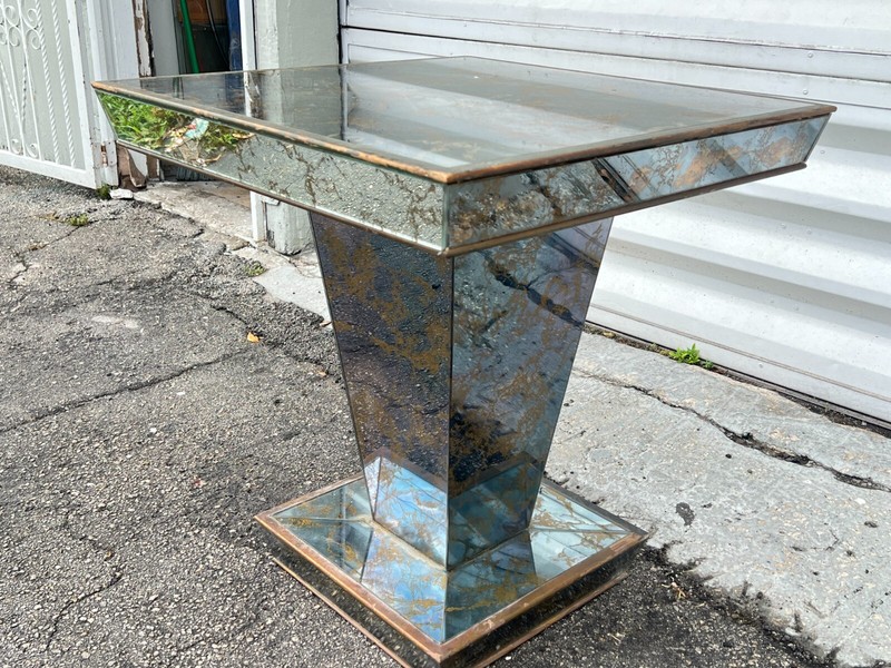 Mid Century Eglomise Mirrored Table gallery