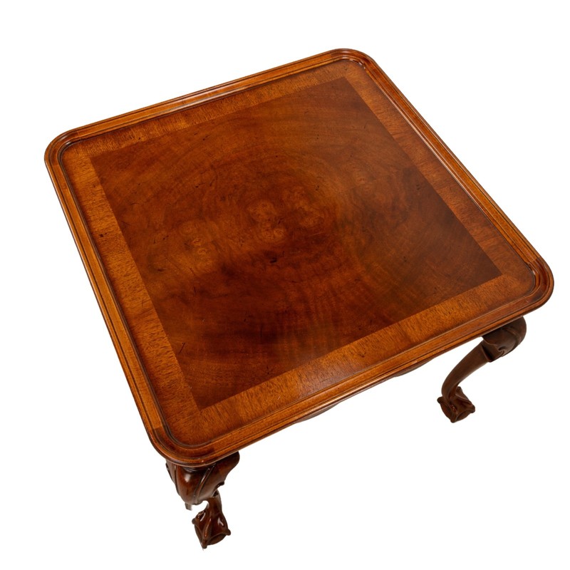 Vintage Henredon Banded Bookmatched Mahogany Claw Footed Accent End Table gallery