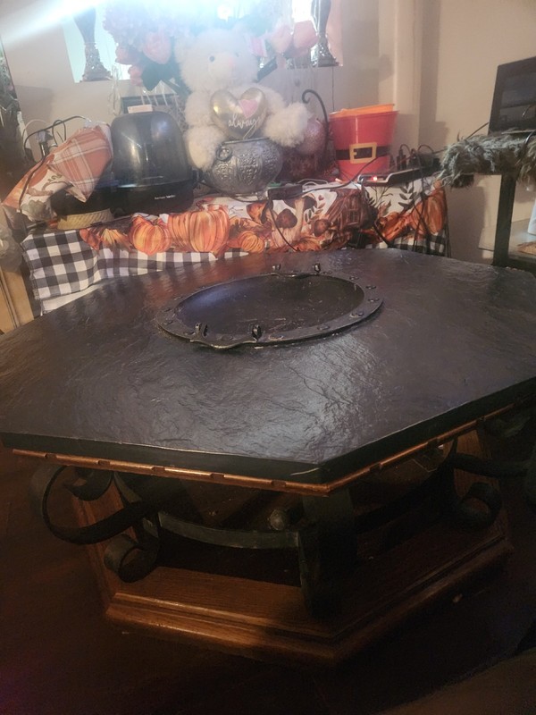 Vintage Mid Century Spanish Revival Style Slate Top Coffee Table gallery