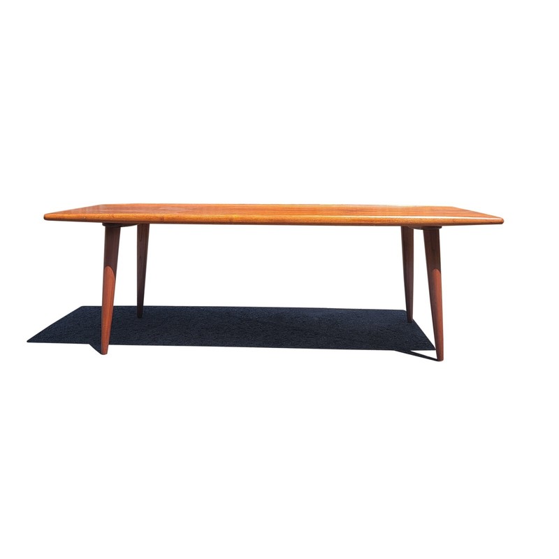 A Danish mid-century modern surfboard coffee table by Kristensen & Thomassen