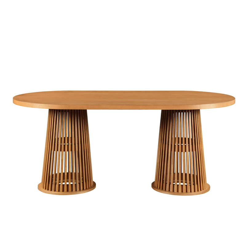 Beautiful by Drew Oval Dining Table Warm Honey Modern Farmhouse gallery