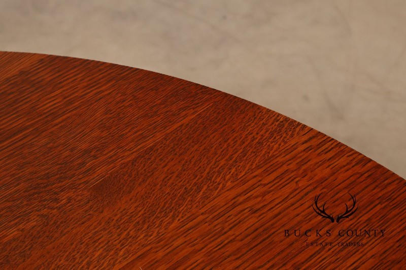 Stickley Mission Collection 46" Round Oak Pedestal Dining Table gallery
