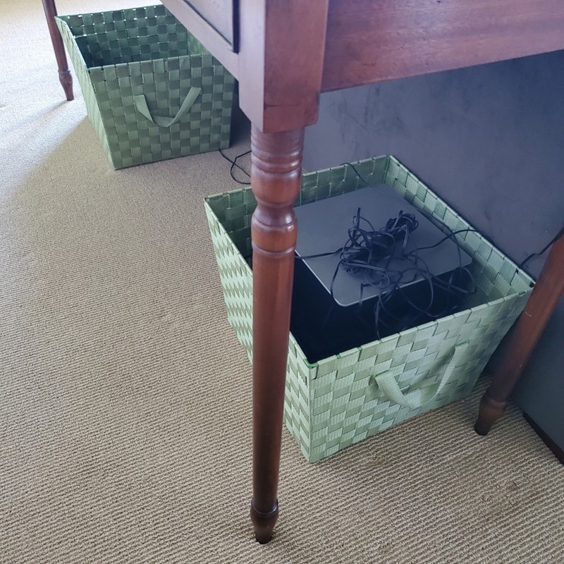Vintage Two-Drawer Inlaid Console Sofa Table gallery