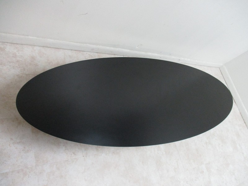 Vintage Eames Herman Miller Wire Base Elliptical Surfboard Coffee Table gallery