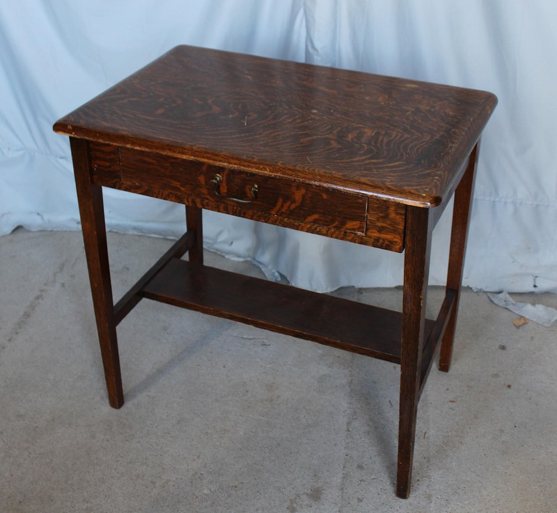 Antique solid Quarter sawn Oak Library Table – original finish
