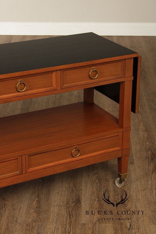 Baker Furniture Milling Road Directoire Style Walnut Rolling Server gallery