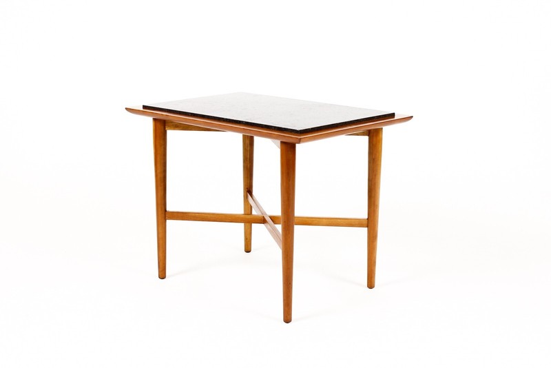 Mid Century Vintage Side / End Tables — Fine Art Furniture Co — Cherry + Slate gallery
