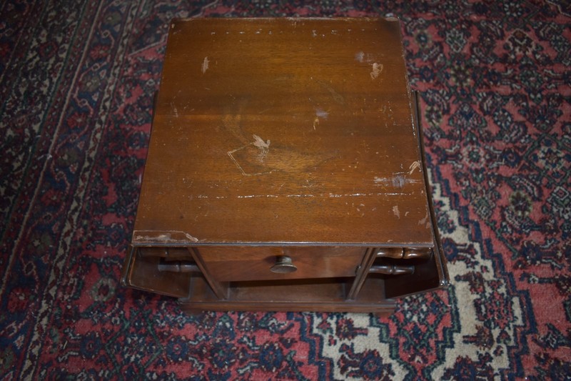 Vintage Art Deco Marble Top End Table Magazine Rack Cabinet gallery