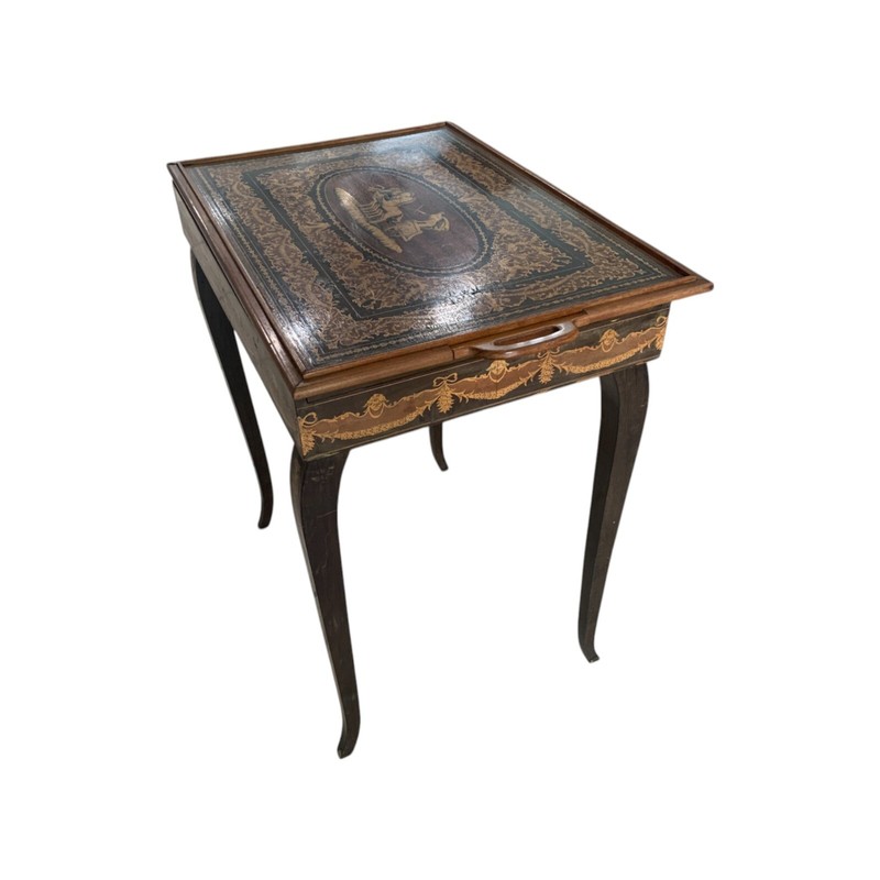 French Art Deco 1940's Marquetry Roulette Game Table gallery
